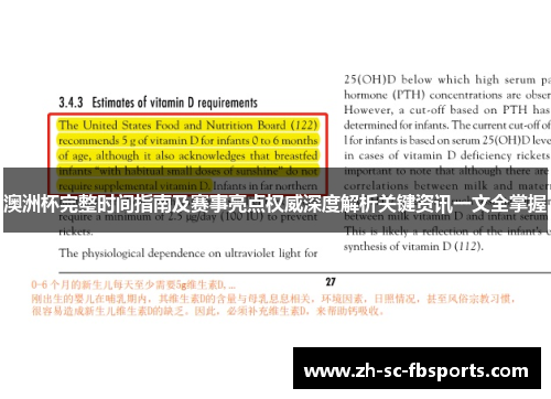 澳洲杯完整时间指南及赛事亮点权威深度解析关键资讯一文全掌握
